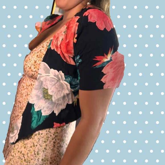 Zara Floral power cover up. Vest Size M - Picture 8 of 16